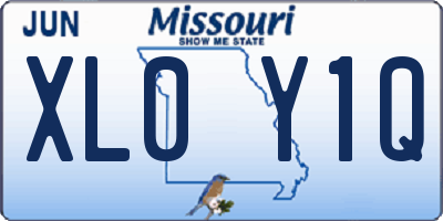 MO license plate XL0Y1Q