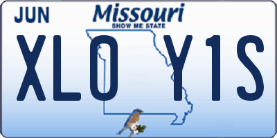 MO license plate XL0Y1S
