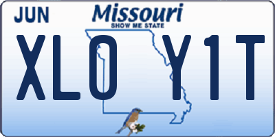 MO license plate XL0Y1T