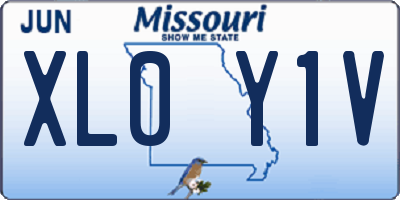 MO license plate XL0Y1V