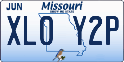 MO license plate XL0Y2P