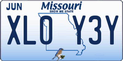 MO license plate XL0Y3Y