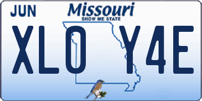 MO license plate XL0Y4E