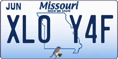 MO license plate XL0Y4F