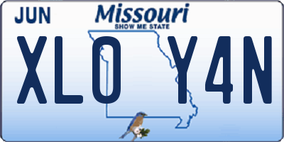 MO license plate XL0Y4N