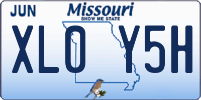MO license plate XL0Y5H
