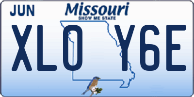 MO license plate XL0Y6E