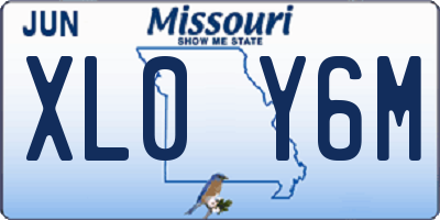 MO license plate XL0Y6M