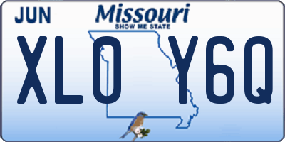 MO license plate XL0Y6Q