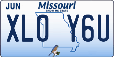 MO license plate XL0Y6U