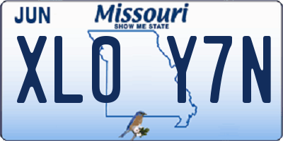 MO license plate XL0Y7N