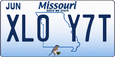 MO license plate XL0Y7T