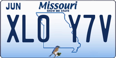 MO license plate XL0Y7V