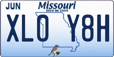 MO license plate XL0Y8H