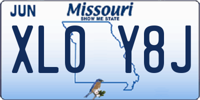 MO license plate XL0Y8J