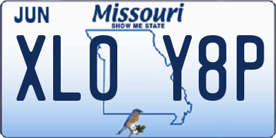 MO license plate XL0Y8P