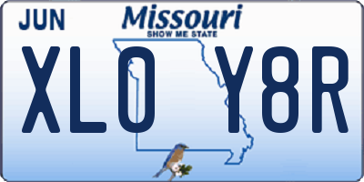 MO license plate XL0Y8R