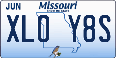 MO license plate XL0Y8S