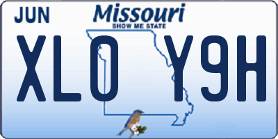 MO license plate XL0Y9H