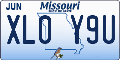 MO license plate XL0Y9U