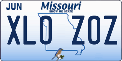 MO license plate XL0Z0Z