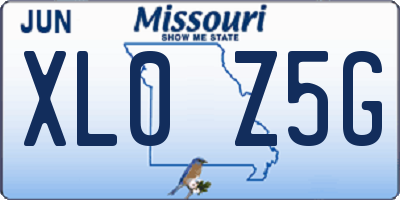 MO license plate XL0Z5G