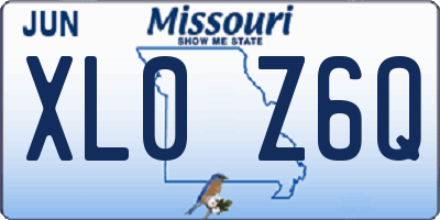MO license plate XL0Z6Q