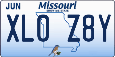 MO license plate XL0Z8Y