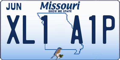 MO license plate XL1A1P