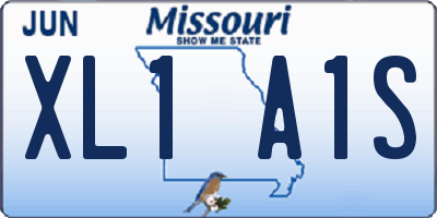 MO license plate XL1A1S