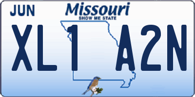 MO license plate XL1A2N