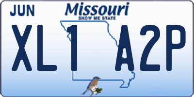 MO license plate XL1A2P