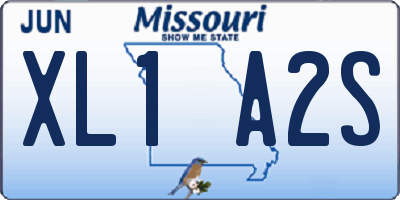 MO license plate XL1A2S
