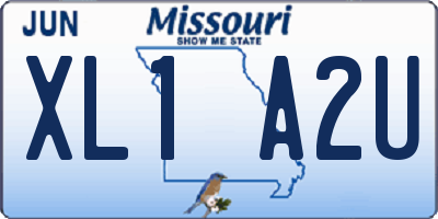 MO license plate XL1A2U