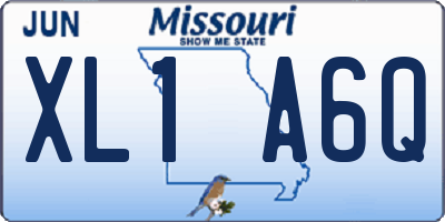 MO license plate XL1A6Q