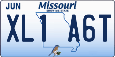 MO license plate XL1A6T