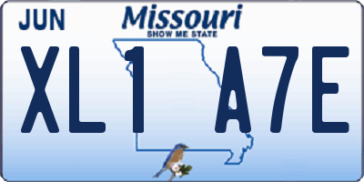 MO license plate XL1A7E