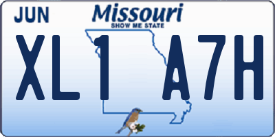 MO license plate XL1A7H