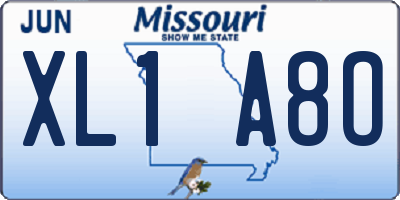MO license plate XL1A8O
