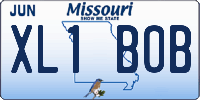 MO license plate XL1B0B