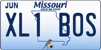 MO license plate XL1B0S
