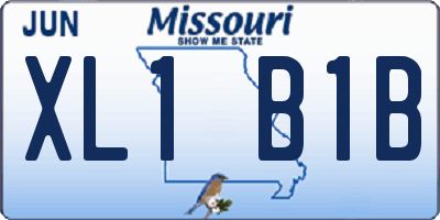 MO license plate XL1B1B