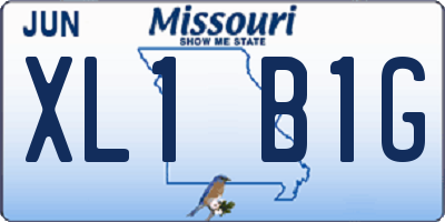 MO license plate XL1B1G