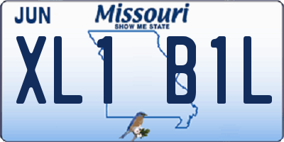 MO license plate XL1B1L
