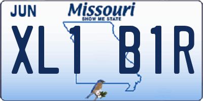 MO license plate XL1B1R