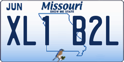 MO license plate XL1B2L