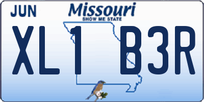 MO license plate XL1B3R