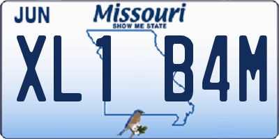 MO license plate XL1B4M