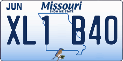 MO license plate XL1B4O
