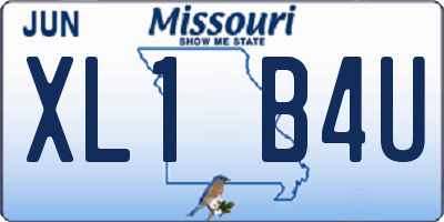 MO license plate XL1B4U